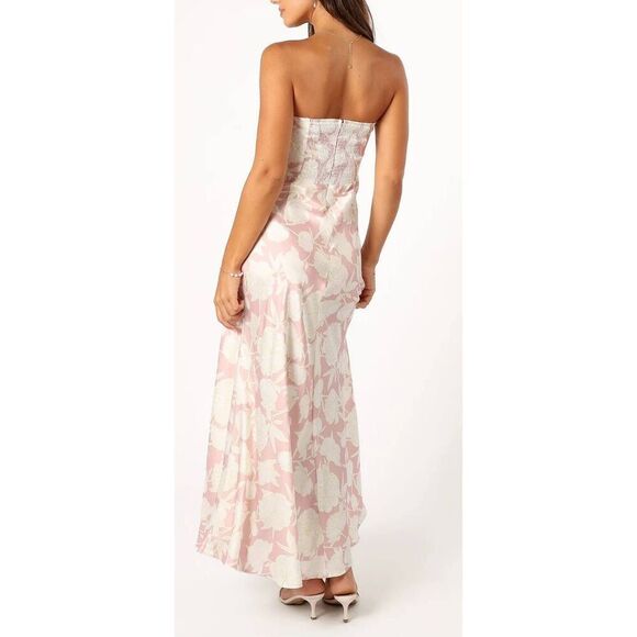 Petal & Pup Strapless Maxi Dress Size Large Floral Pink NEW - Picture 2 of 11